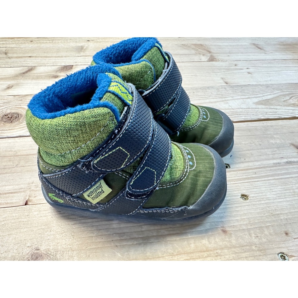 See Kai Run Waterproof Insulated Green Blue Toddler Winter‎ Boots Size 6